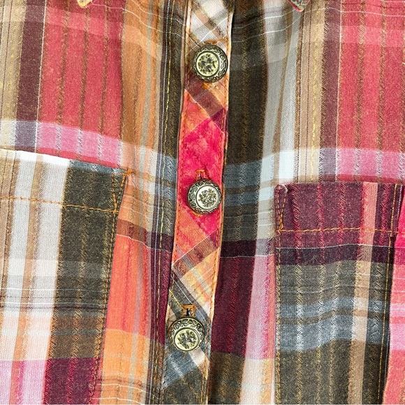 S O L D : Anthropologie Aratta Silent Journey Flannel Plaid Floral Dress - Picture 6 of 17